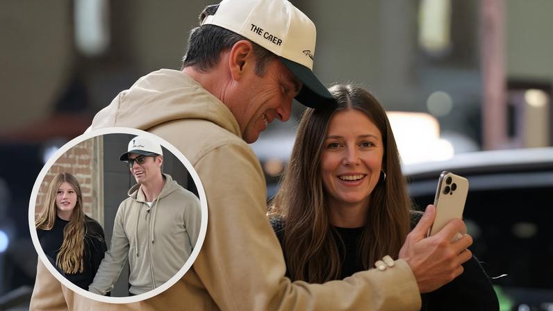 Tom Brady mima a filha com Gisele Bündchen em dia de compras em família — Foto: Grosby Group