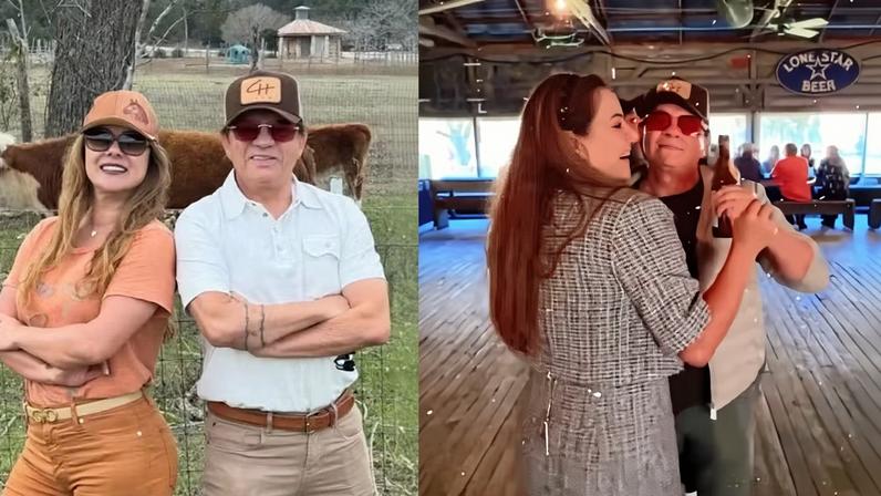 Chitãozinho dança agarradinho com a mulher durante viagem: 'Experiência texana por completo' — Foto: Reprodução/Instagram