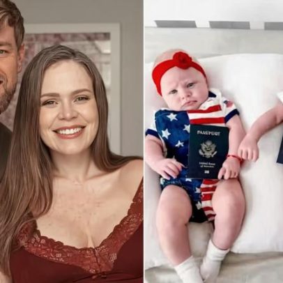 Paulinha Leite exibe filhos gêmeos com passaporte americano