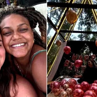 Ex-BBB Jessi Alves faz surpresa de aniversário para a namorada