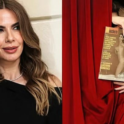 Luciana Gimenez reproduz pose inspirada em capa histórica de revista