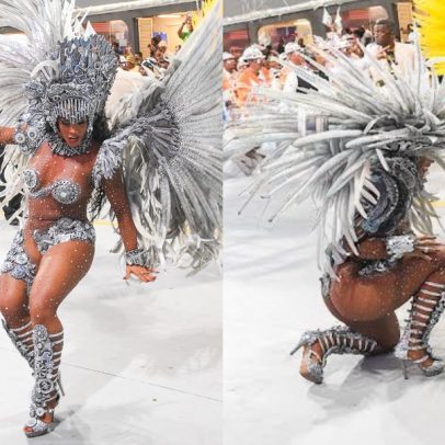 Rosiane Pinheiro minimiza tombo no Sambódromo: diz estar em êxtase