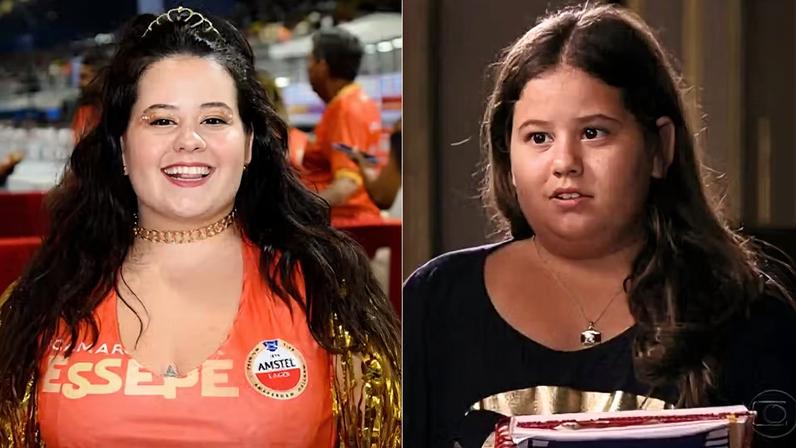 Lembra dela? Karol Lannes, atriz que fez a filha da Carminha, curte Carnaval de SP — Foto: Brazil News/ TV Globo