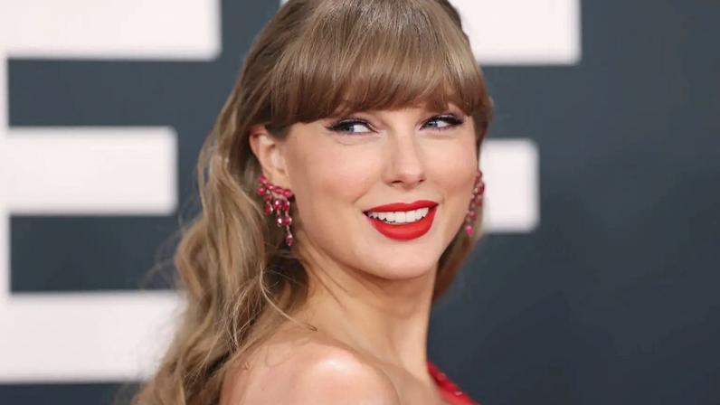 Taylor Swift at the Grammy Awards on Feb. 2, 2025 in Los Angeles, CA.
