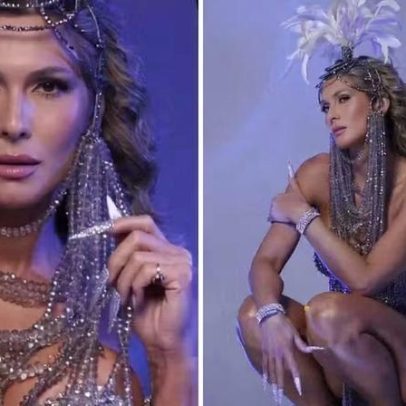 Lívia Andrade faz último ensaio técnico com brilho e pedrarias antes do Carnaval