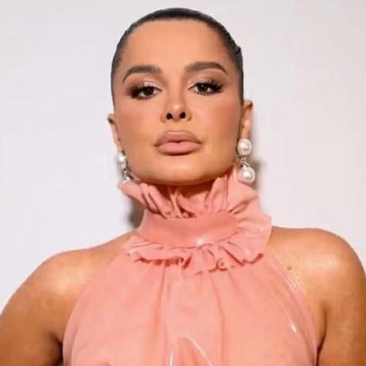 Maraisa aposta em vestido de látex moldado a vácuo em show em Portugal