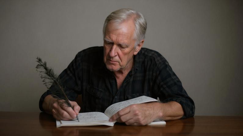 Allen Levi writing.
