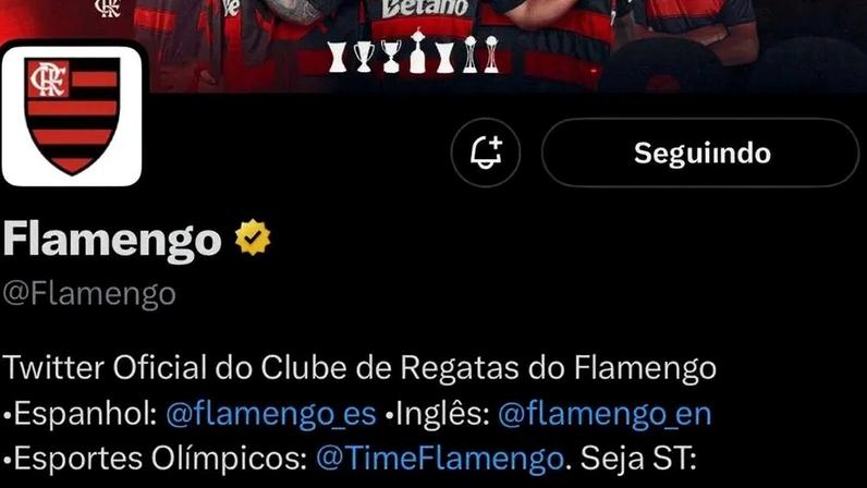 Página principal do Flamengo no X (Foto: Reprodução)