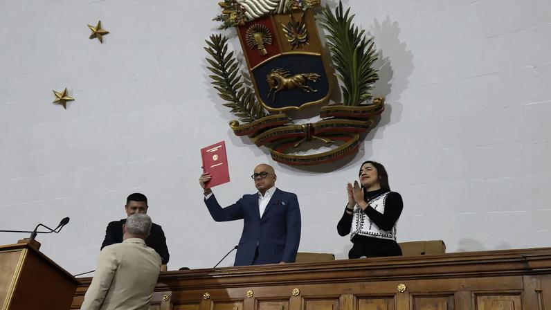 O presidente da Assembleia Nacional da Venezuela, o chavista Jorge Rodríguez. (Foto: Setor de Imprensa da Assembleia Nacional da Venezuela/EFE)