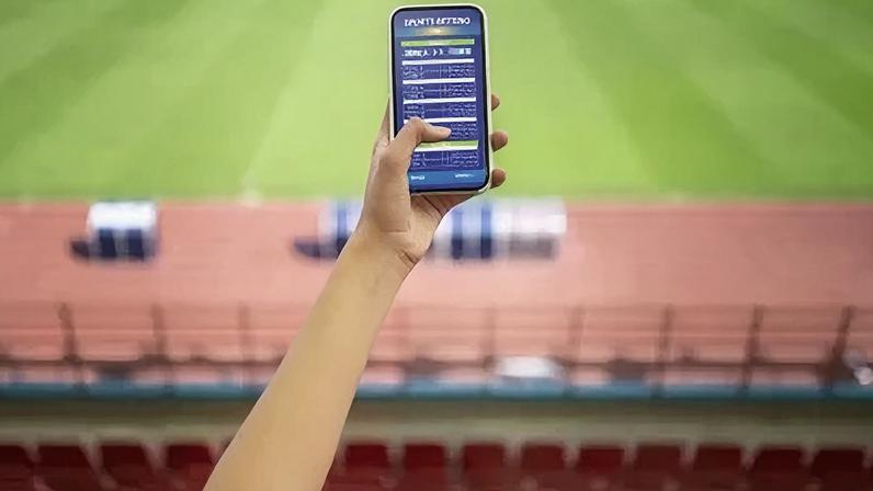 Ilustração de pessoa durante a realização de apostas esportivas