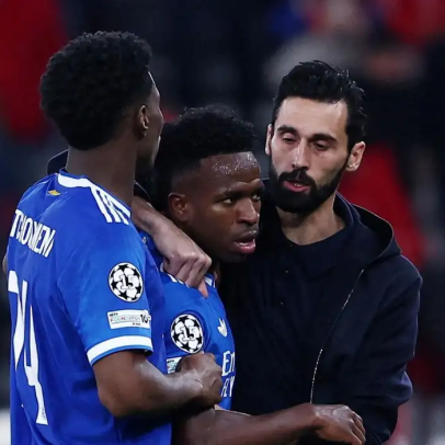 Acusação de racismo interrompe Benfica x Real e volta a colocar Vini Jr. no centro de uma polêmica na Europa