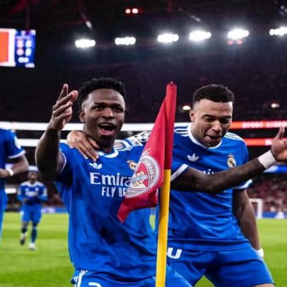 Vini Jr. posta foto comemorando após denúncia de racismo