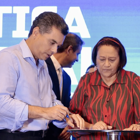 Walter Alves (MDB), vice-governador do RN, e a governadora Fátima Bezerra (PT)