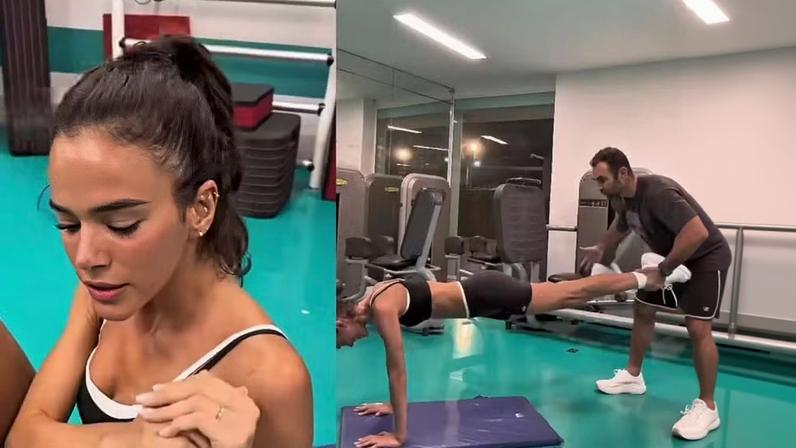 Bruna Marquezine é treinada por Chico Salgado — Foto: Reprodução | Instagram