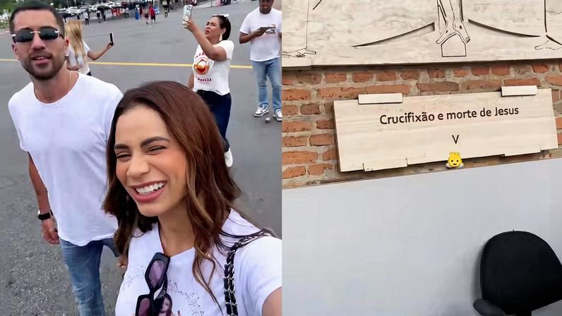 Lexa e Ricardo Vianna fazem homenagem à filha em missa