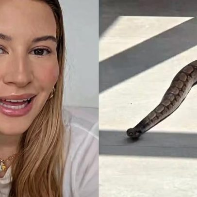 Niina Secrets encontra cobra no quintal de casa