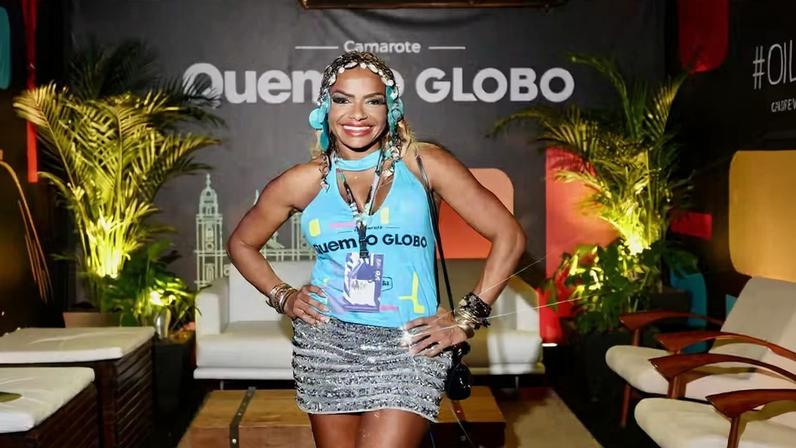 Quitéria Chagas no Camarote Quem O Globo — Foto: Rafael Cusato/Quem