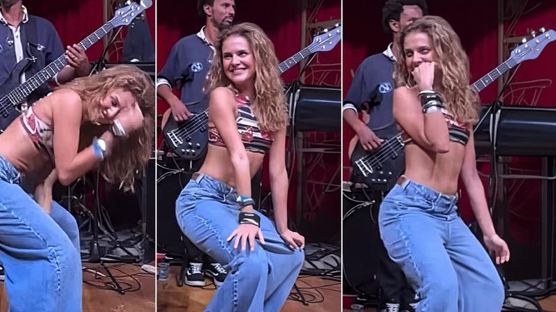 Paloma Bernardi samba em bar de São Paulo — Foto: Reprodução/Instagram