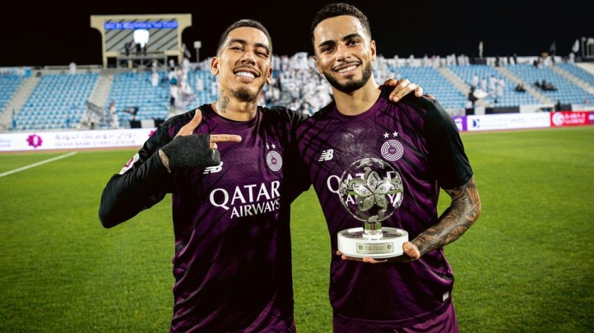 Roberto Firmino marcou mais um gol pelo Al-Sadd — Foto: Divulgação