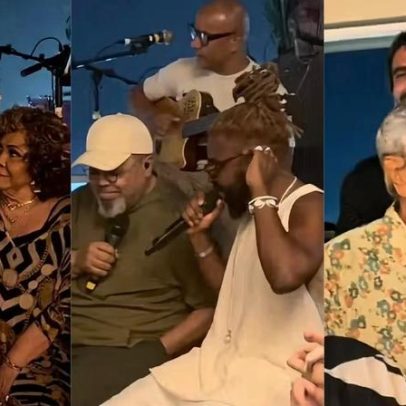 Regina Casé celebra aniversário roda de samba com Alcione, Caetano e Thiaguinho