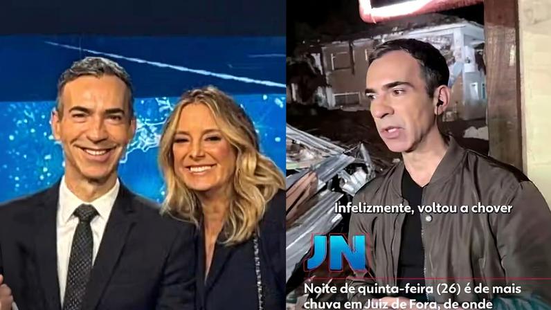 Ticiane Pinheiro elogia cobertura de César Tralli sobre chuvas em MG — Foto: Reprodução | Instagram