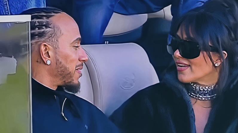 Kim Kardashian and Lewis Hamilton had a very public date at the Super Bowl on Sunday.