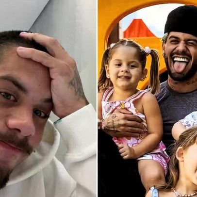 Zé Felipe lamenta ficar longe dos filhos e sente saudade