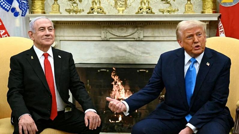 Donald Trump e o primeiro-ministro de Israel, Benjamin Netanyahu. Foto: Andrew Caballero-Reynolds/AFP