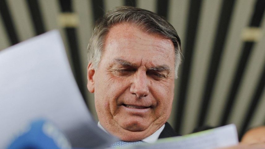 O ex-presidente Jair Bolsonaro, em 26 de março de 2025, após se tornar réu no STF. Foto: Sergio Lima/AFP
