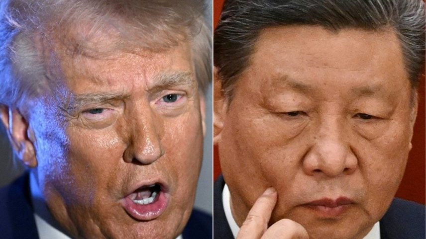 Os presidentes Donald Trump, dos EUA, e Xi Jinping, da China. Foto: MANDEL NGAN e GREG BAKER / AFP