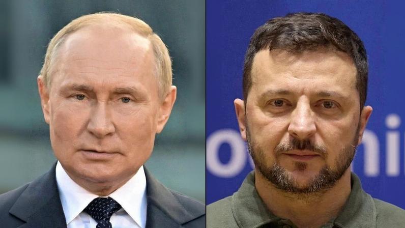 Encontro entre Putin e Zelensky parece cada vez mais distante. Fotos: Ilya PITALEV e Handout / various sources / AFP