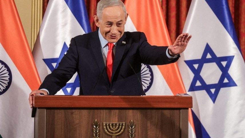 Benjamin Netanyahu, o primeiro-ministro de Israel. Foto: GIL COHEN-MAGEN / POOL / AFP