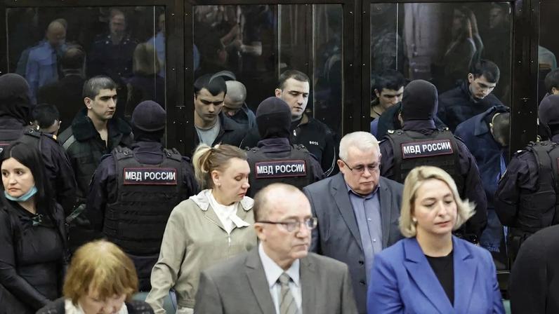 Julgamento de acusados de atentado com 150 mortes em Moscou – foto: Tatyana Makeyeva/AFP