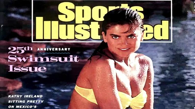 Kathy Ireland on the cover of the Feb. 7, 1989 Sports Illustrated.