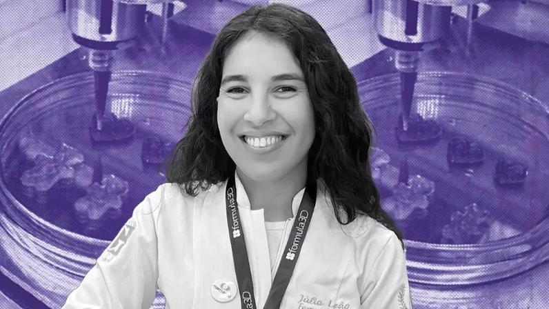 Fotografia da cientista Júlia Leão.