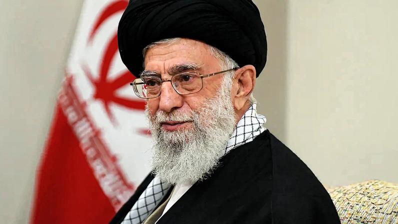 Fotografia do aiatolá Ali Khamenei.