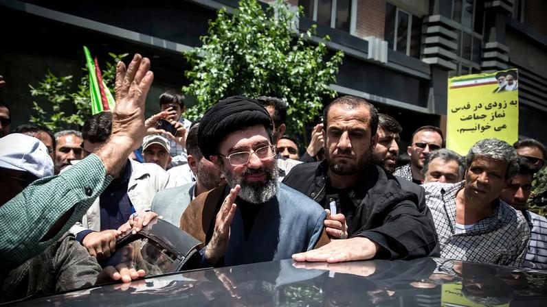 Mojtaba Khamenei takes part in the annual Quds Day rally in Tehran on May 31, 2019.