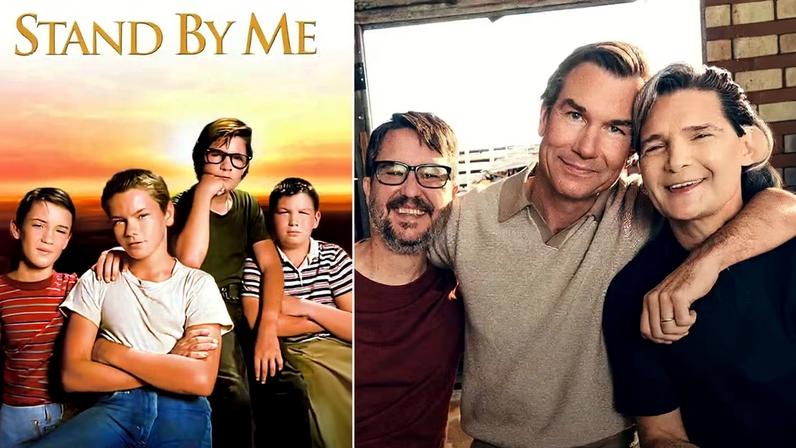 Wil Wheaton, Jerry O’Connell e Corey Feldman se reencontram 40 anos depois de 'Conta Comigo' (1986) — Foto: Divulgação e Shayan Asgharnia/People
