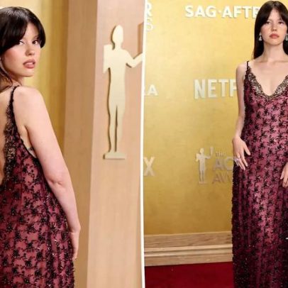 Mia Goth no SAG Awards 2026 após prisão de Shia LaBeouf e término do namoro