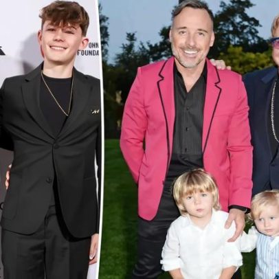 Filhos adolescentes de Elton John aparecem crescidos em retrato de família raro