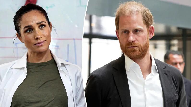 Meghan Markle would allegedly interrupt her husband, Prince Harry, in meetings with Netflix. Photographed here: the couple in February.
