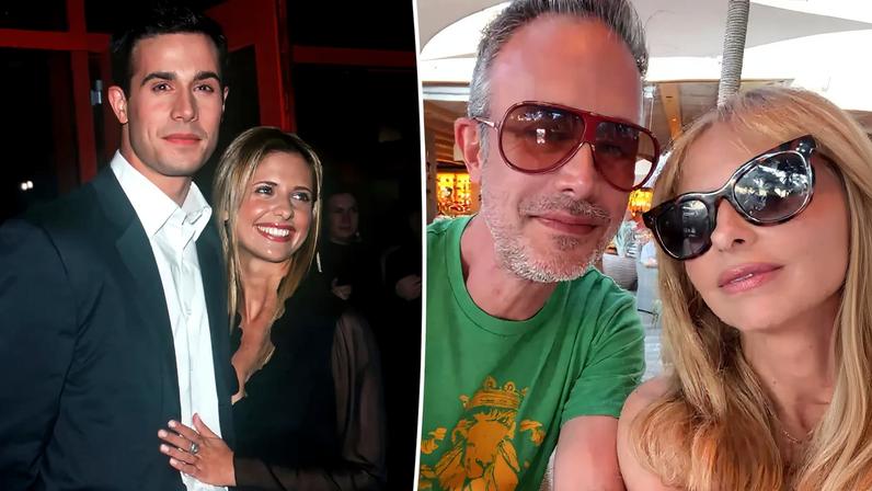 Sarah Michelle Gellar said her lengthy marriage has benefitted from sharing a bedroom with Freddize Prinze, Jr., but not a bathroom. The couple is seen above at Knott's Scary Farm in October 2023.