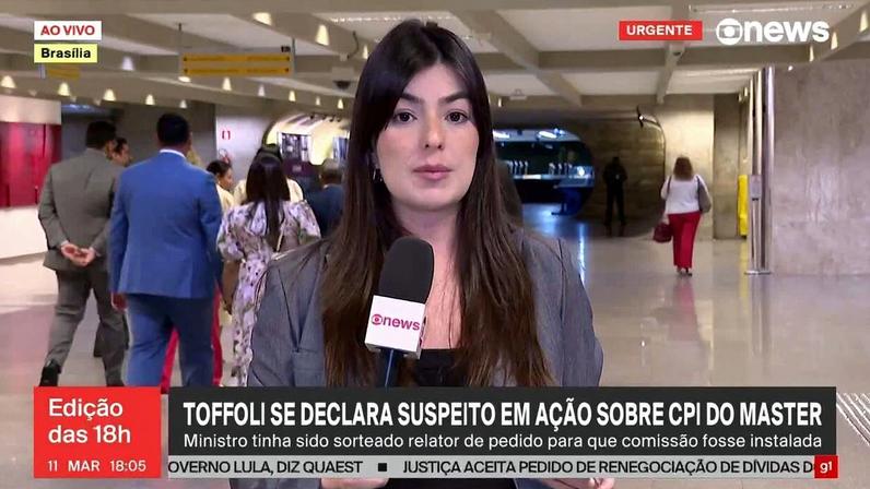 Toffoli se declara suspeito em ação sobre CPI do Master