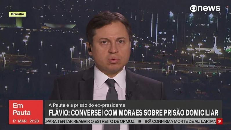 Flávio afirma encontro com Moraes e reforça prisão domiciliar de Bolsonaro