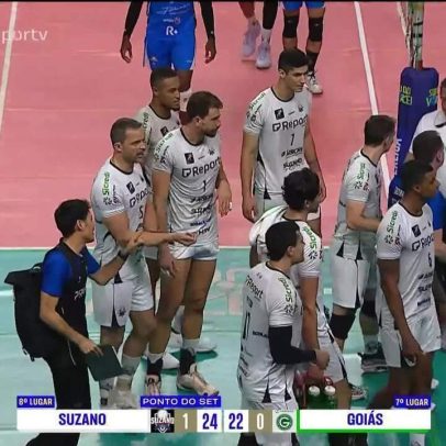Suzano vence Goiás com saque que fura a rede e confirma set point