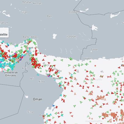 Tráfego de embarcações no Estreito de Hormuz diminui, mostra timelapse