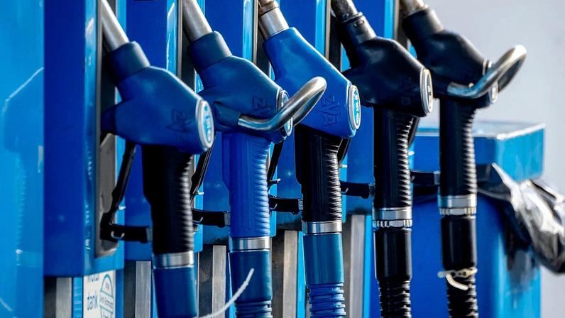 Taps are photographed at a gas station in Frankfurt, Germany, Wednesday, Oct. 5, 2022.
