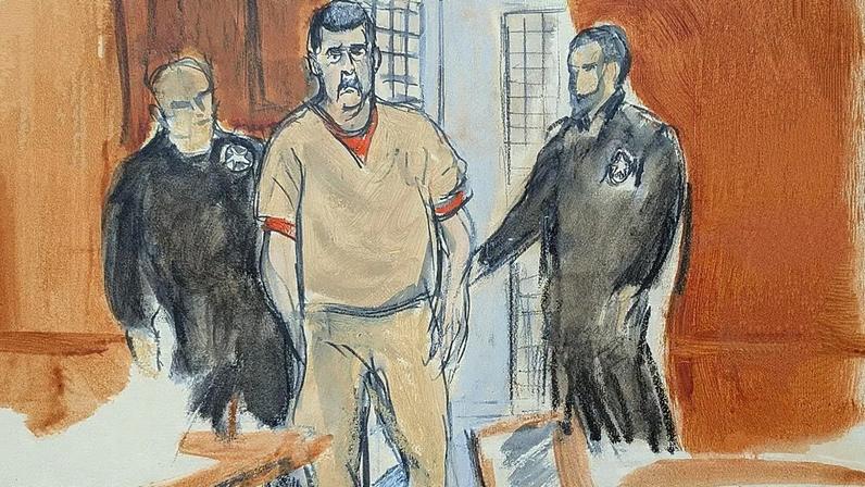 Former Venezuelan President Nicolás Maduro is escorted into a Manhattan federal courtroom, 26 March, 2026