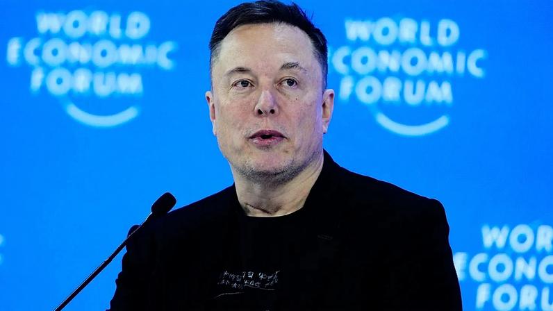 Elon Musk attends the annual meeting of the World Economic Forum in Davos, Switzerland, 2026.