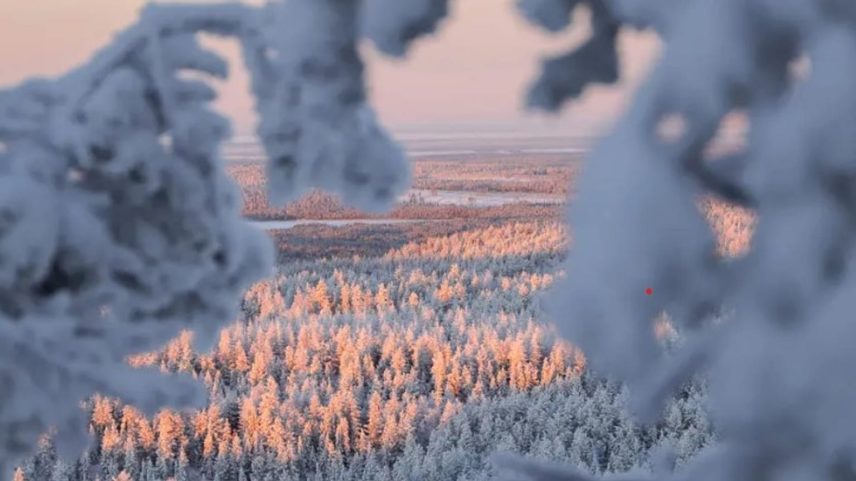 Aerial view of the Ruku-Kuusamo region